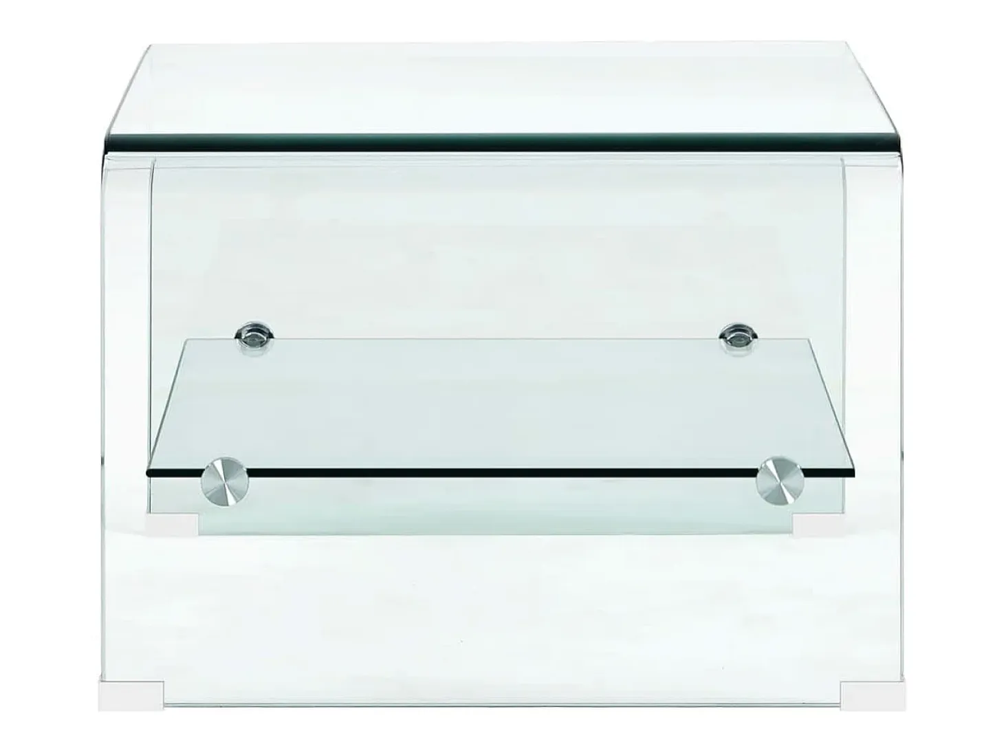Mesa de centro de vidrio templado transparente 50x45x33 cm