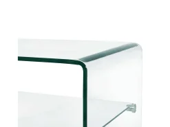 Mesa de centro de vidrio templado transparente 50x45x33 cm