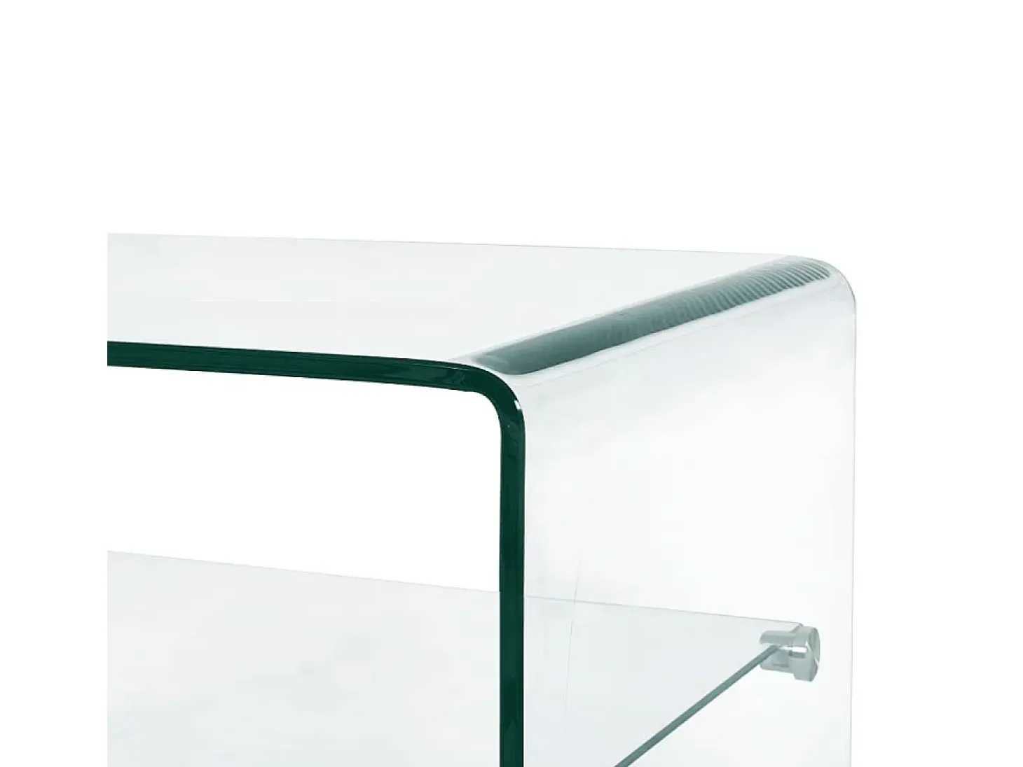 Mesa de centro de vidrio templado transparente 50x45x33 cm