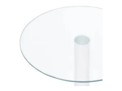 Mesa de centro de vidrio templado transparente 40 cm ES15779