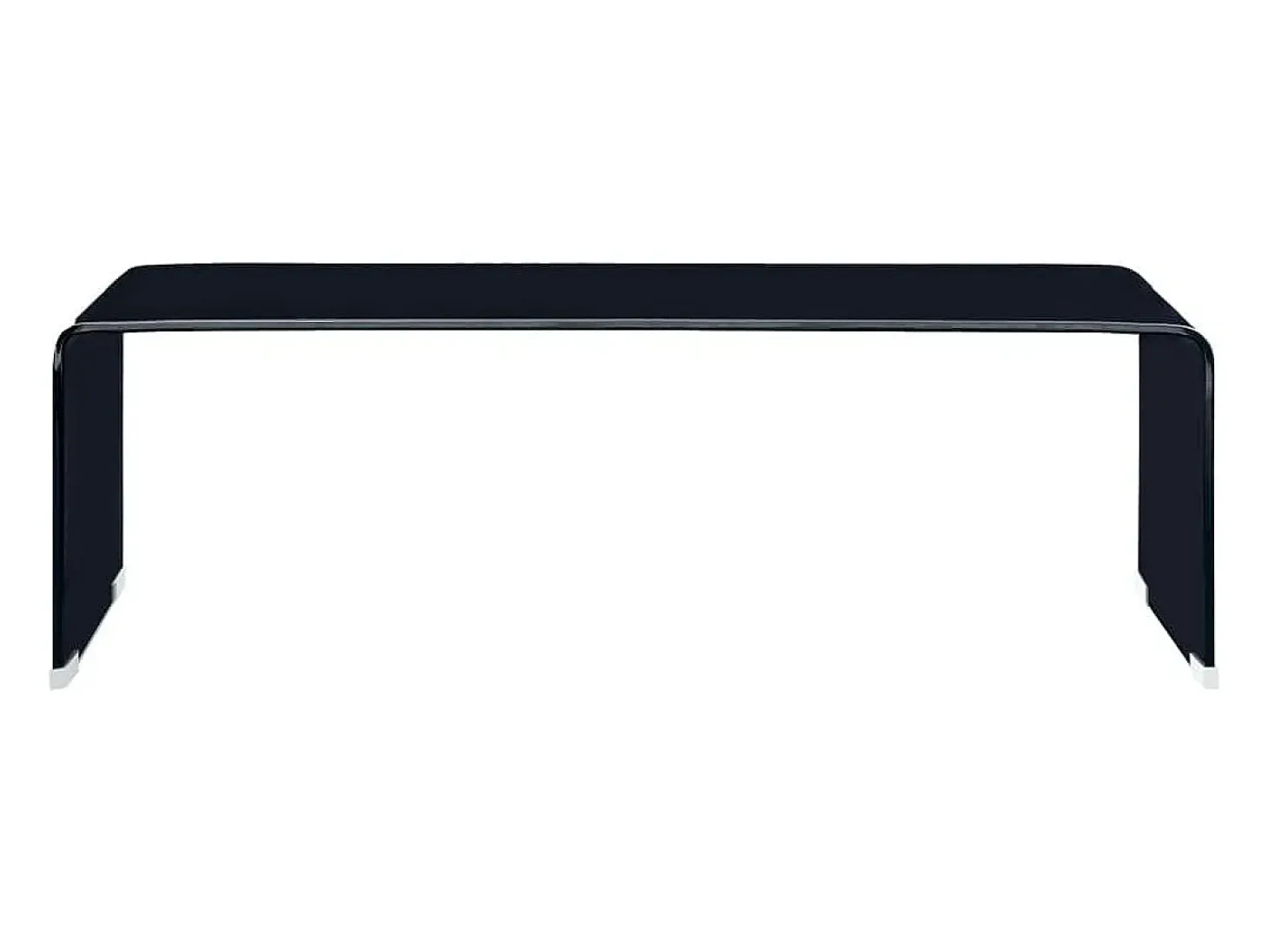 Mesa de centro de vidrio templado negro 98x45x31 cm