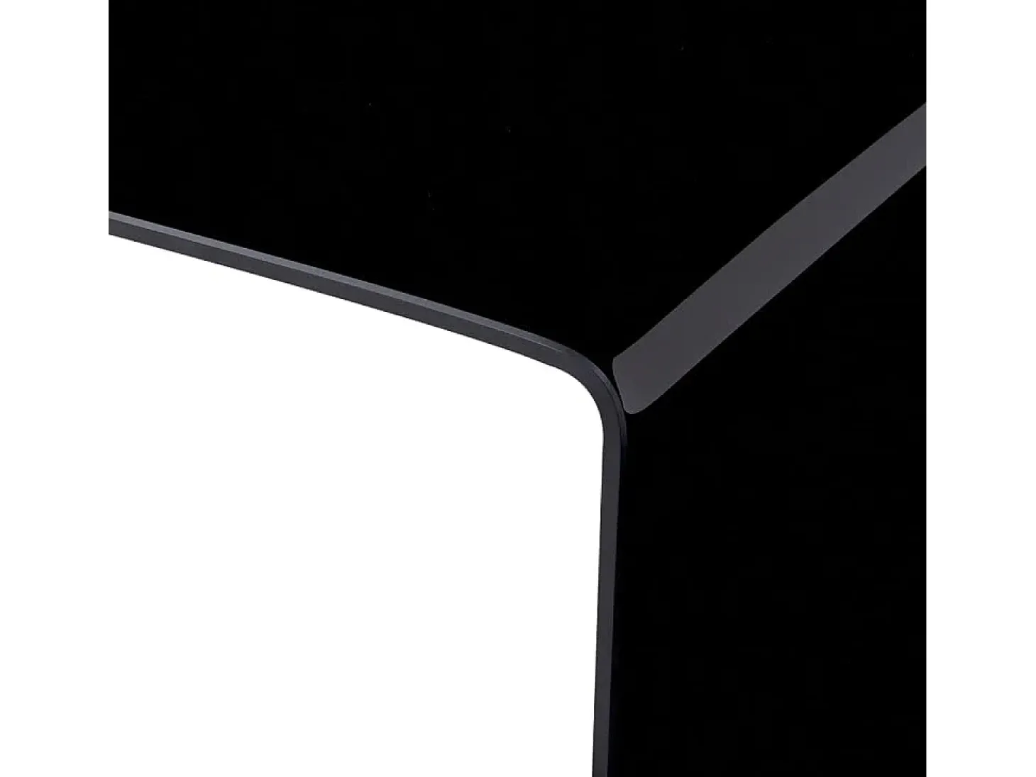 Mesa de centro de vidrio templado negro 98x45x31 cm