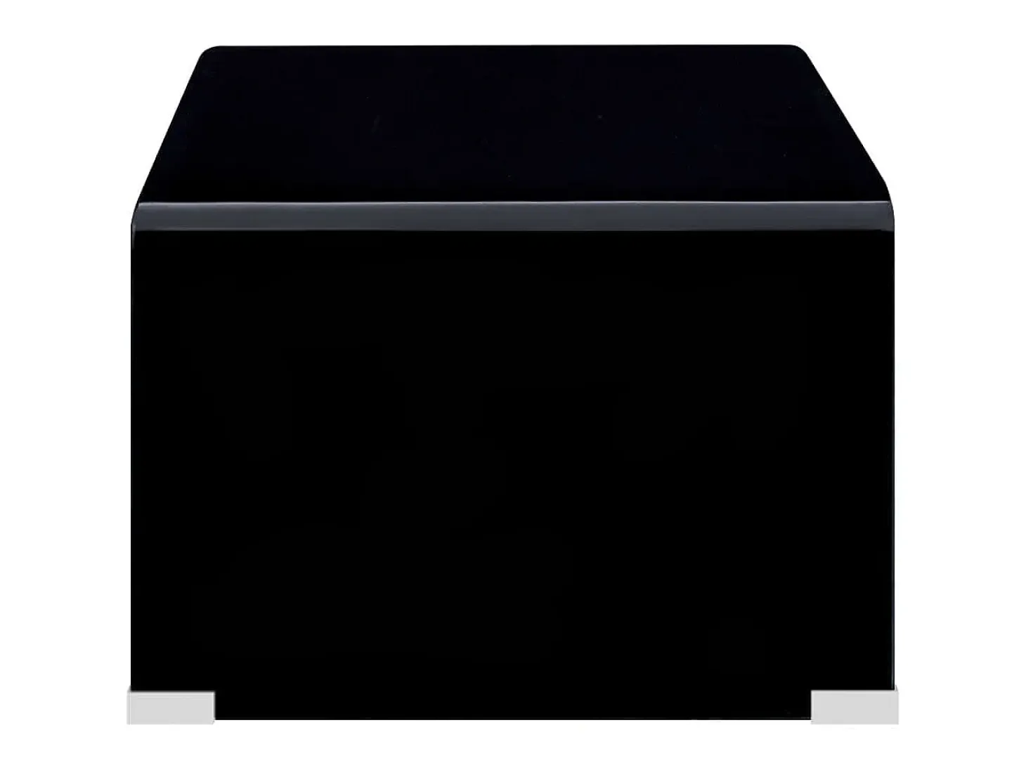 Mesa de centro de vidrio templado negro 98x45x31 cm