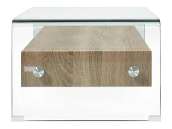Mesa de centro de vidrio templado transparente 98x45x31 cm