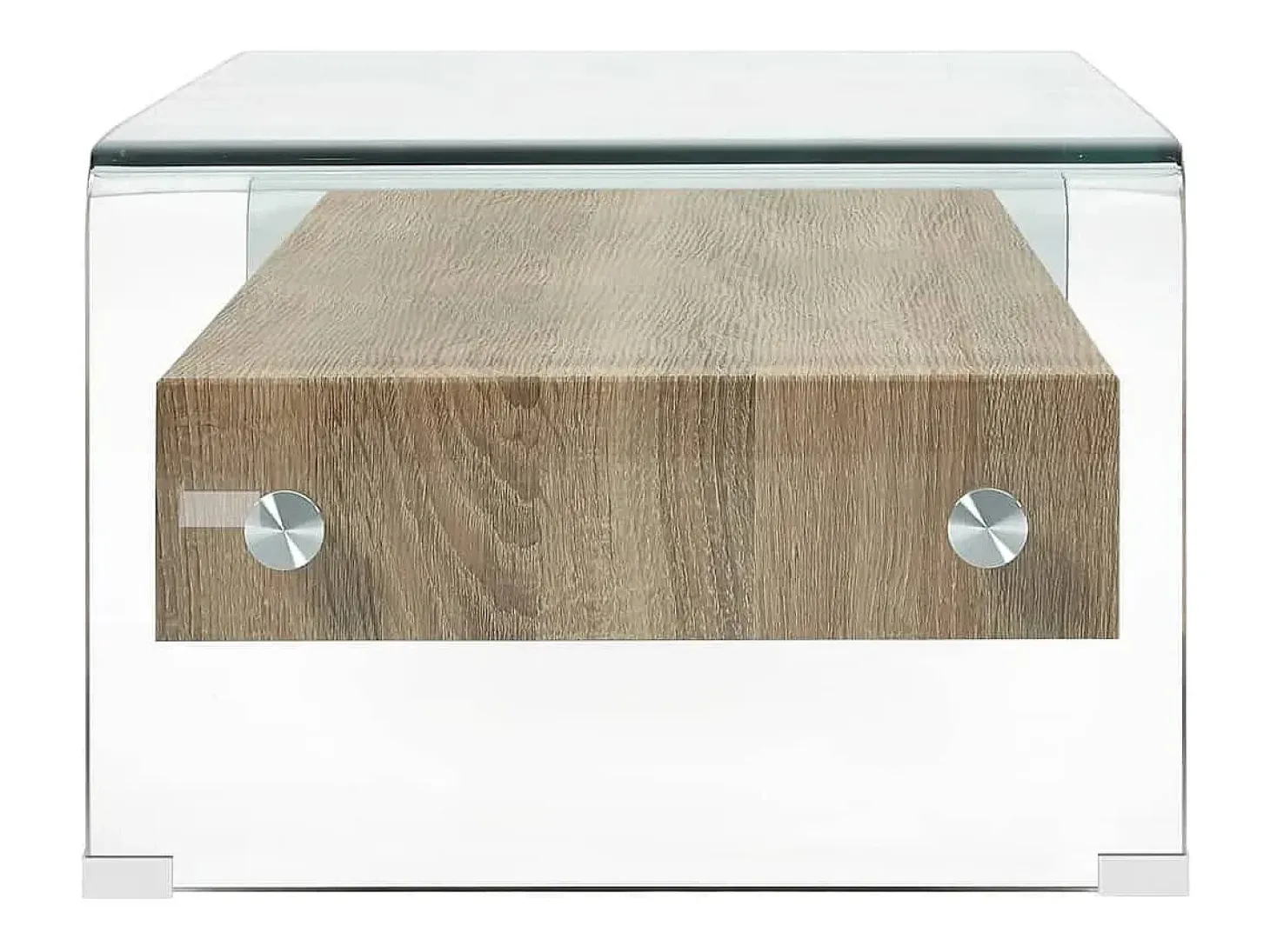 Mesa de centro de vidrio templado transparente 98x45x31 cm