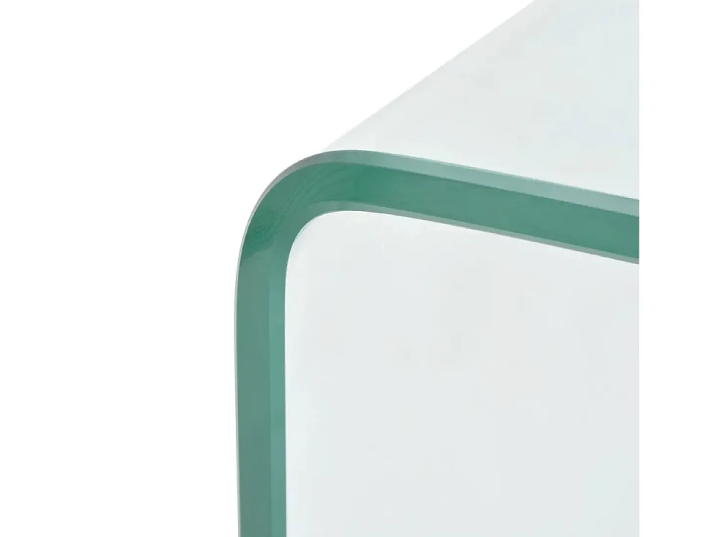 Mesa de centro de vidrio templado transparente 98x45x30 cm