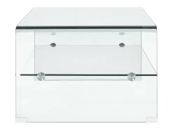 Mesa de centro de vidrio templado transparente 98x45x31 cm
