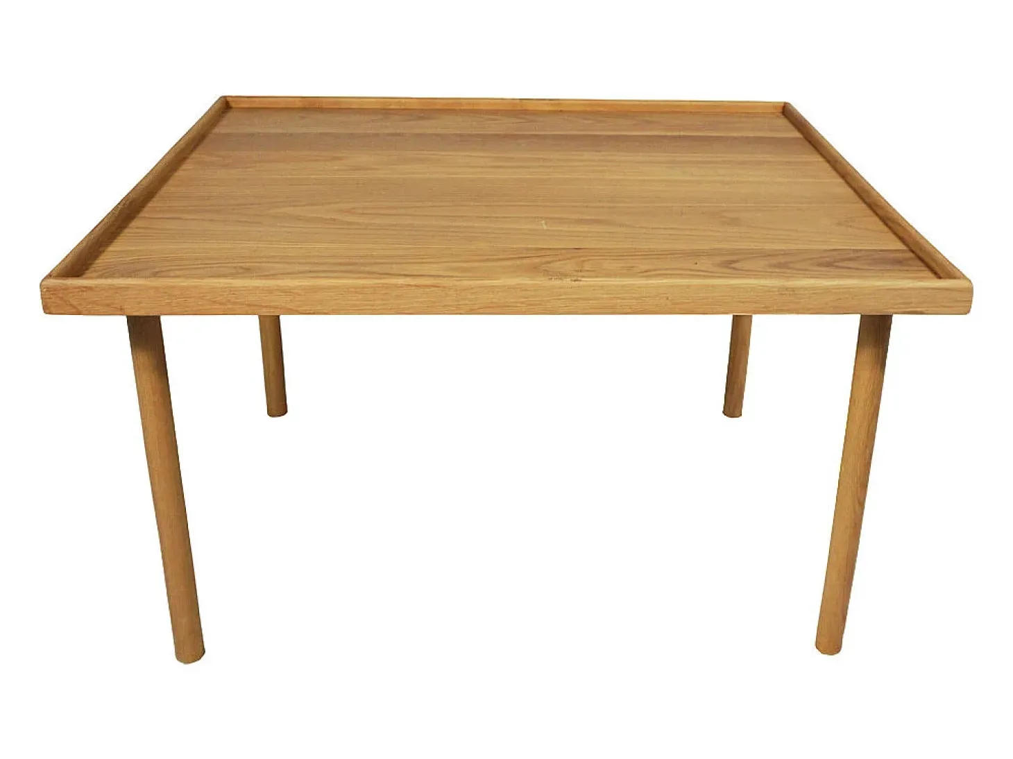 Mesa de centro de 46x55x70 cm de madera maciza de acacia en color beige Fresa