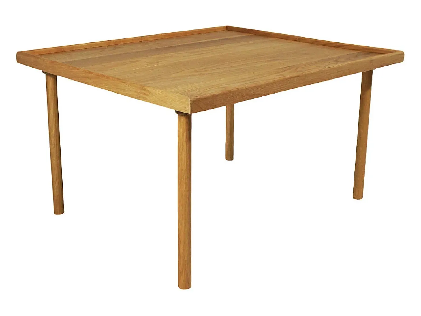 Mesa de centro de 46x55x70 cm de madera maciza de acacia en color beige Fresa