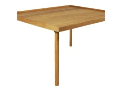Mesa de centro de 46x55x70 cm de madera maciza de acacia en color beige Fresa