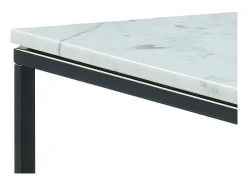 Mesa de centro design ARETHA - Mármol y metal - Bicolor