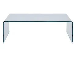 Mesa de centro design de cristal templado curvado ALONZO