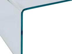 Mesa de centro design de cristal templado curvado ALONZO