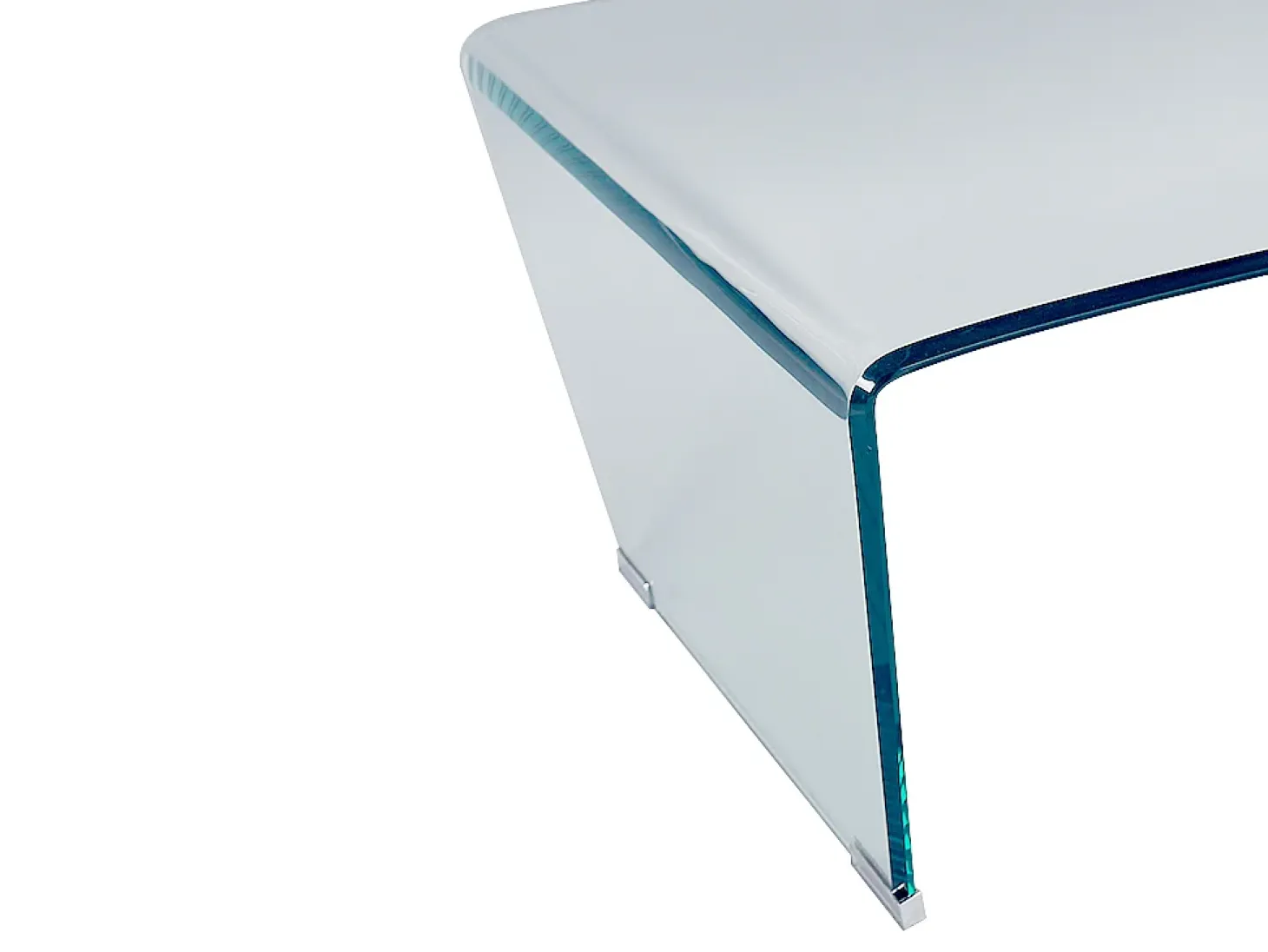 Mesa de centro design de cristal templado curvado SUZANA