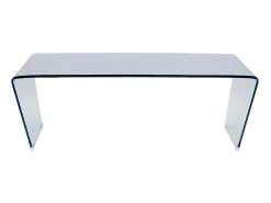 Mesa de centro design de cristal templado curvado SUZANA