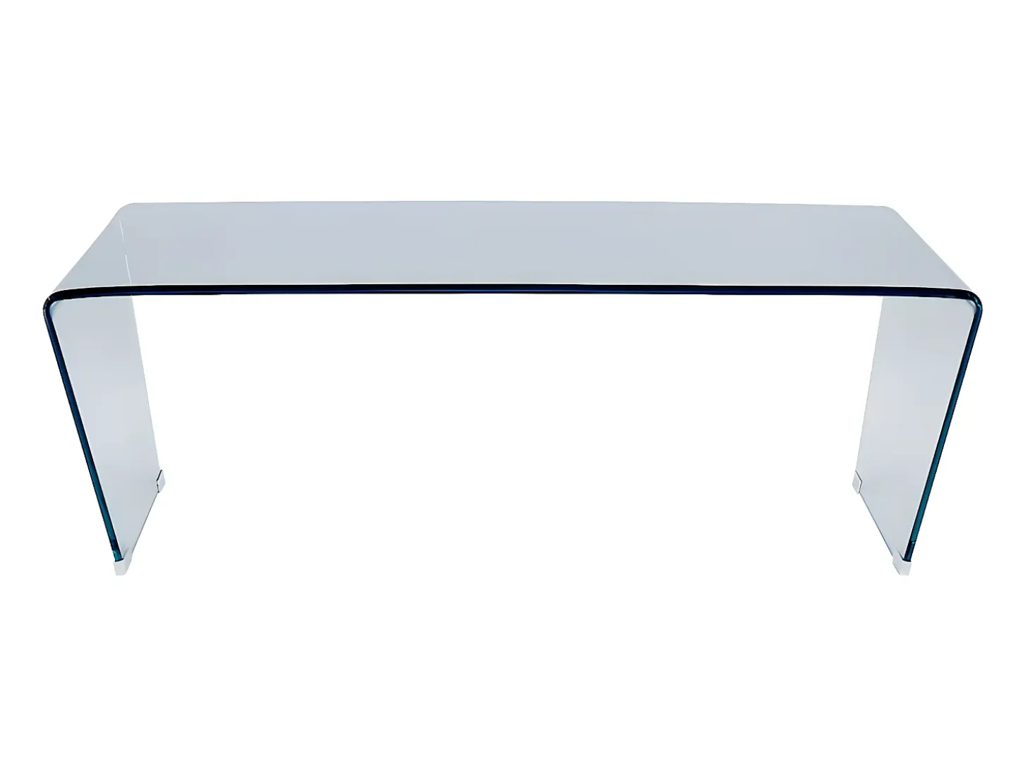 Mesa de centro design de cristal templado curvado SUZANA