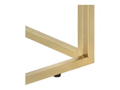 Mesa de centro dorada acero inoxidable y vidrio templado