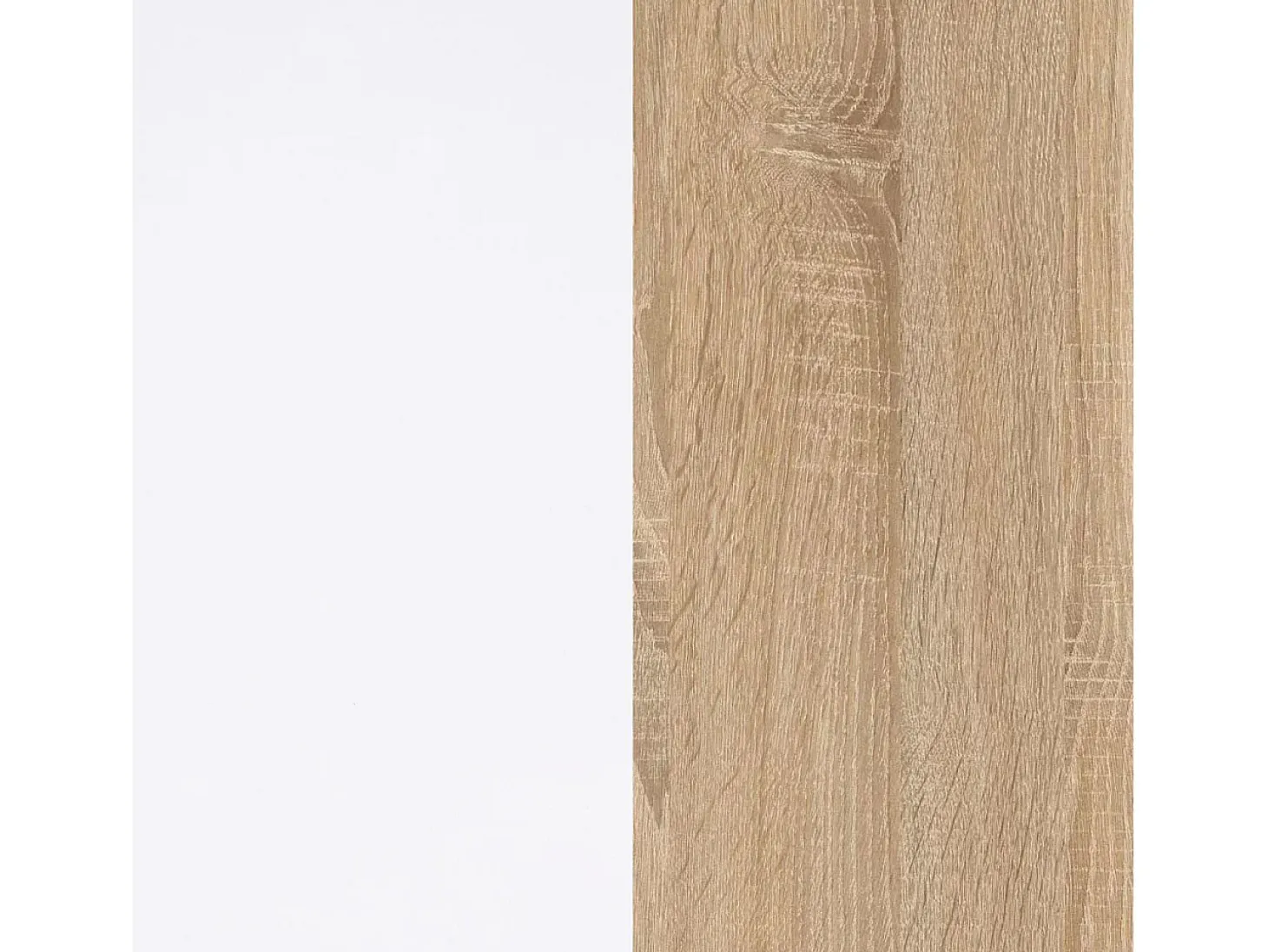 Mesa de centro elevable con almacenaje en blanco artick y roble canadian 100x45-56 cm Vita Blanco Artik (Blanco Mate) - Roble Canadian
