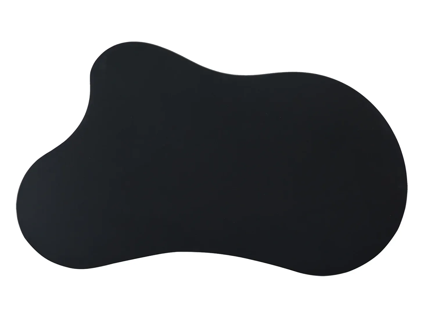 Mesa de centro en MDF y PVC - tapa irregular en forma de nube - Negro