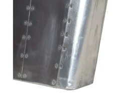 Mesa de centro estilo Aviator vintage aluminio