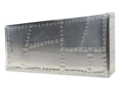 Mesa de centro estilo Aviator vintage aluminio