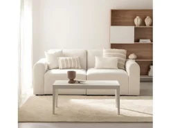 Mesa de centro fija de Lacado Blanco 45 x 100- Mara