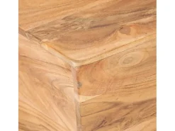 Mesa de centro forma de V madera maciza de acacia 66x66x30 cm