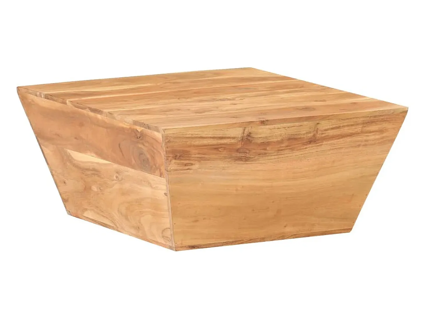 Mesa de centro forma de V madera maciza de acacia 66x66x30 cm
