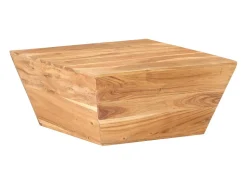 Mesa de centro forma de V madera maciza de acacia 66x66x30 cm