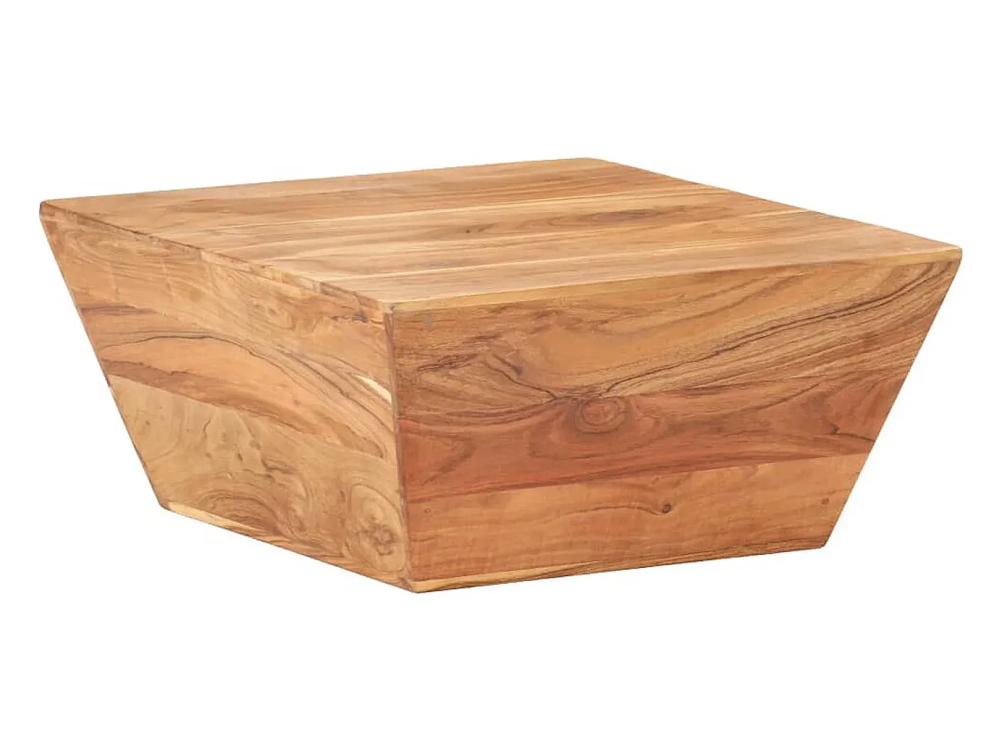 Mesa de centro forma de V madera maciza de acacia 66x66x30 cm