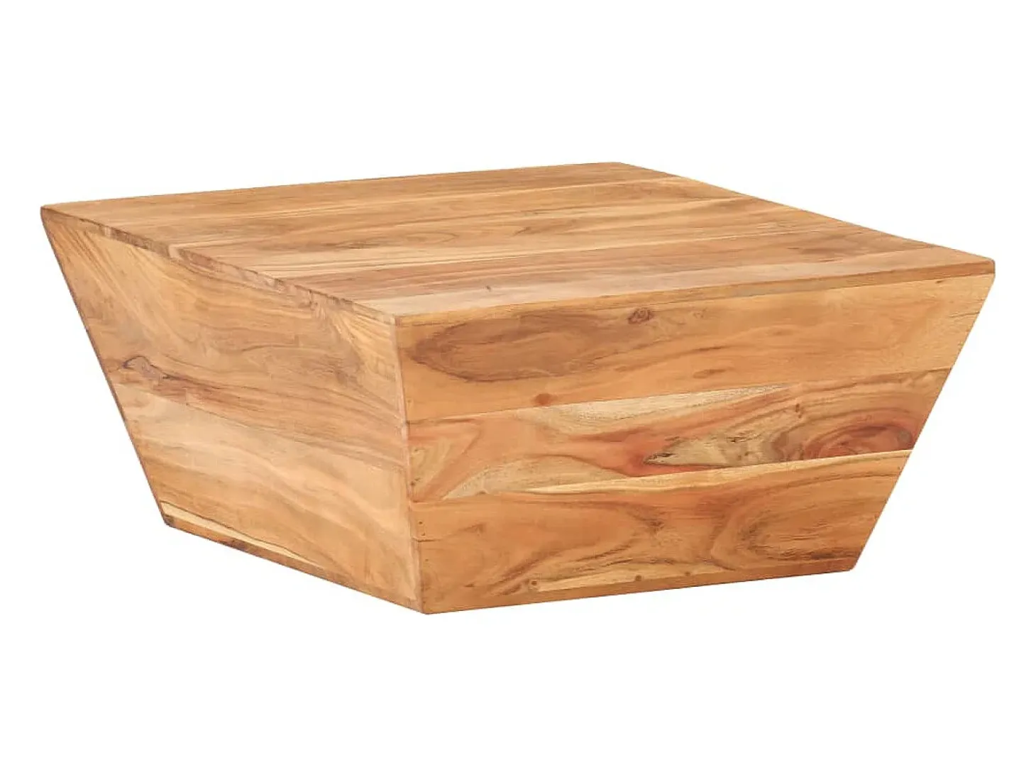 Mesa de centro forma de V madera maciza de acacia 66x66x30 cm