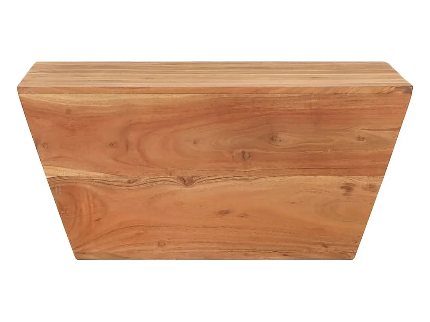 Mesa de centro forma de V madera maciza de acacia 66x66x30 cm