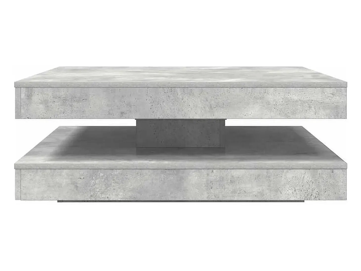 Mesa de centro giratoria 360 grados gris hormigón 90x90x34,5 cm