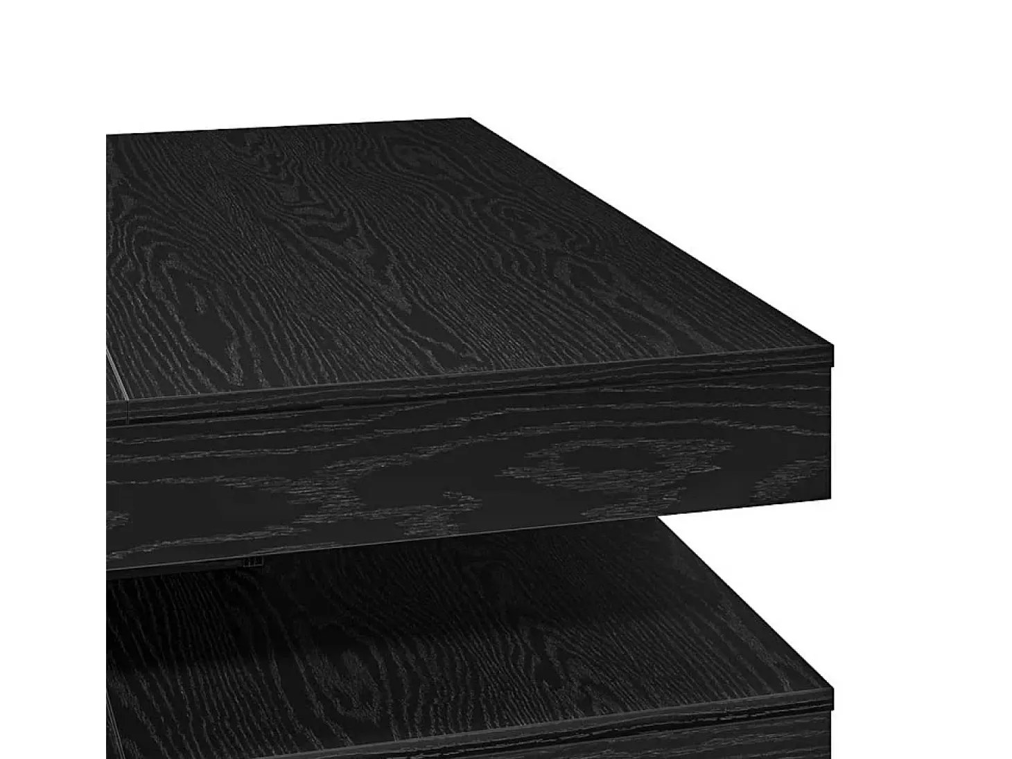 Mesa de centro giratoria 360 grados roble negro 90x90x34,5 cm