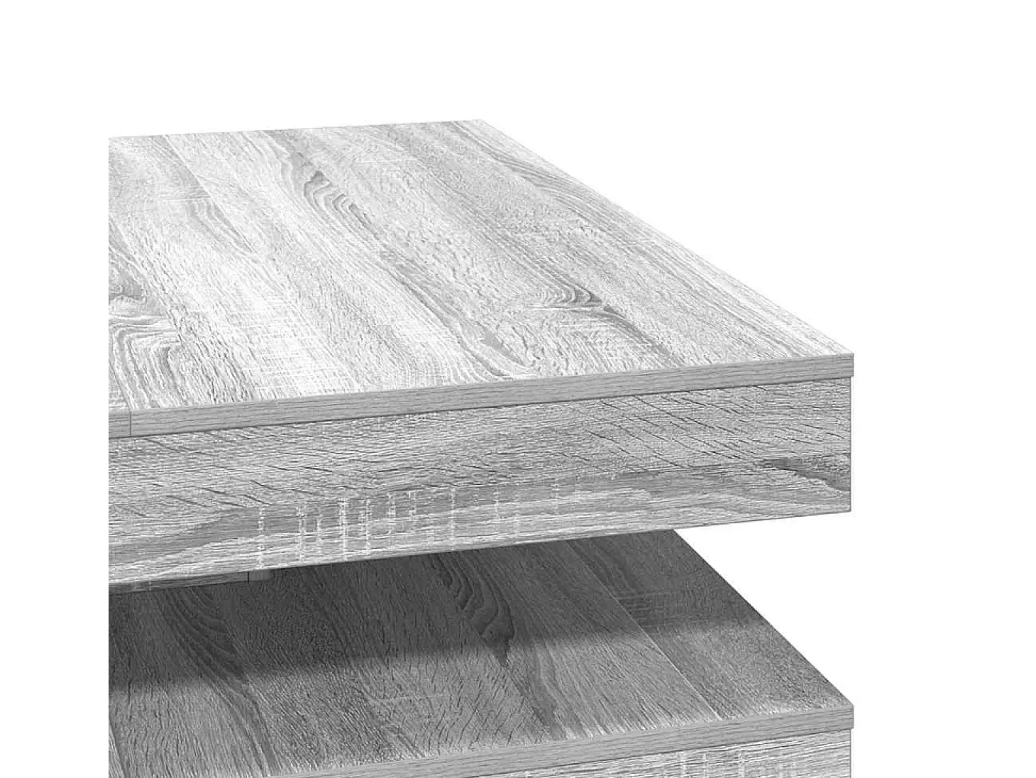 Mesa de centro giratoria 360 grados gris Sonoma 90x90x34,5 cm