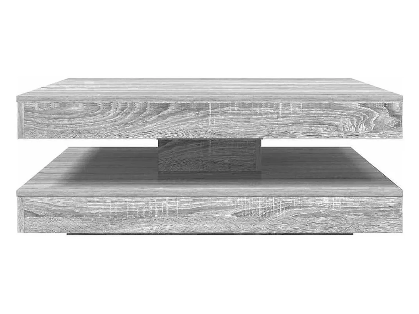 Mesa de centro giratoria 360 grados gris Sonoma 90x90x34,5 cm