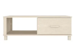 Mesa de centro HAMAR madera maciza pino marrón miel 100x55x35cm