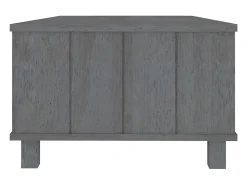 Mesa de centro HAMAR madera maciza pino gris oscuro 100x55x35cm