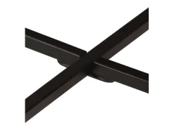Mesa de centro hierro y madera maciza de mango 54x54x35 cm