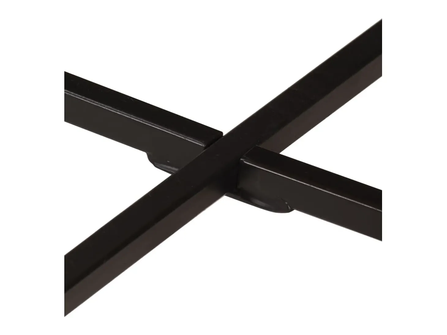 Mesa de centro hierro y madera maciza de mango 54x54x35 cm