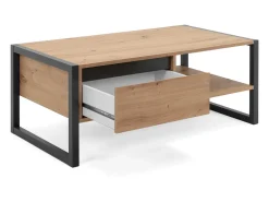 Mesa de centro industrial con cajón KOTOR