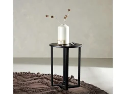 Mesa de centro Lawton 55x40cm color negro.