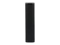 Mesa de centro Lenox, pedestal, mesa auxiliar negra.