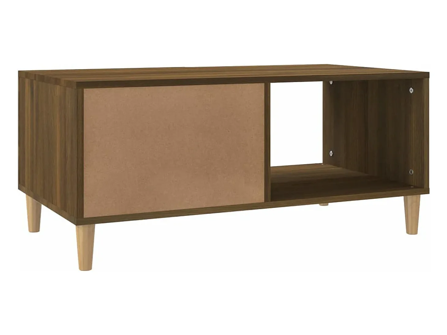 Mesa de centro madera contrachapada roble marrón 89,5x50x40 cm
