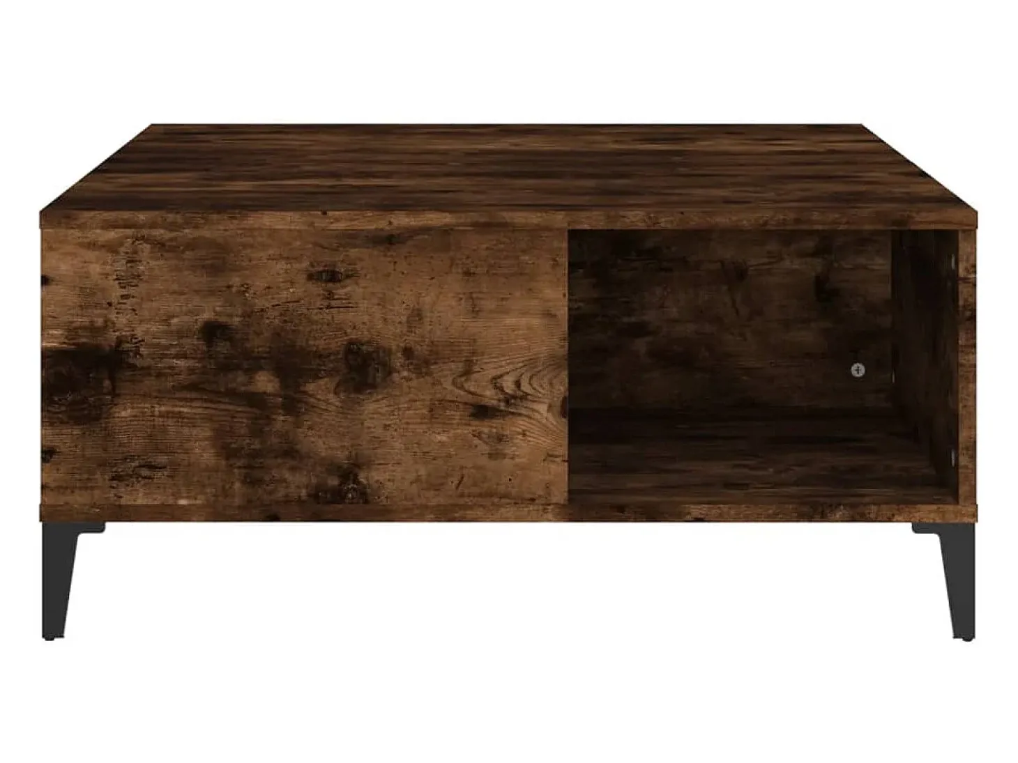 Mesa de centro madera contrachapada roble ahumado 80x80x36,5 cm