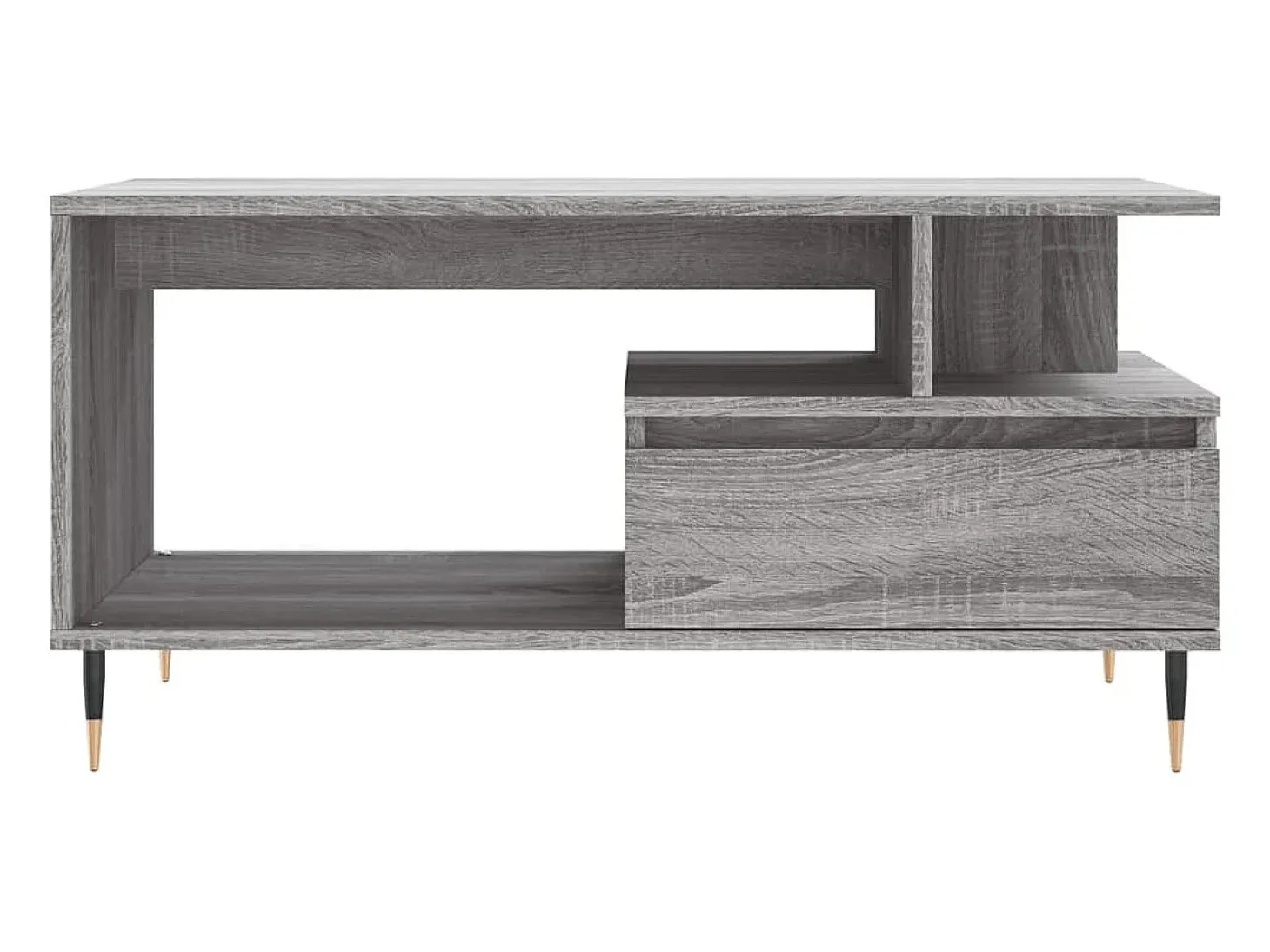 Mesa de centro madera contrachapada gris Sonoma 90x49x45 cm