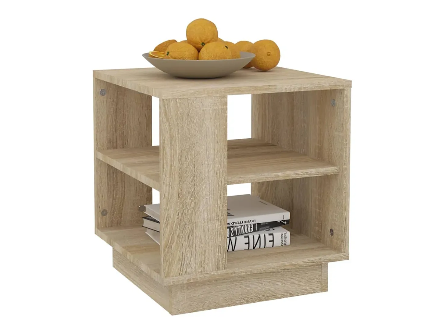 Mesa de centro madera contrachapada roble Sonoma 40x40x43 cm