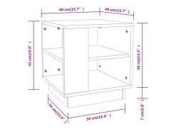 Mesa de centro madera contrachapada roble Sonoma 40x40x43 cm