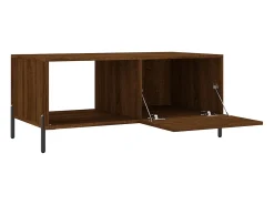 Mesa de centro madera contrachapada roble marrón 90x50x40 cm