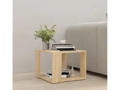 Mesa de centro madera contrachapada roble Sonoma 40x40x30 cm